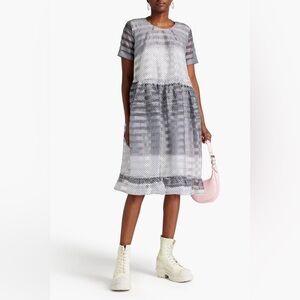 Aria gathered polka-dot organza midi dress by Baum und pferdgarten